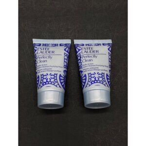 2 Estee Lauder Perfectly Clean Multi-action Foam Cleanser/ Purifying Mask, 1oz e